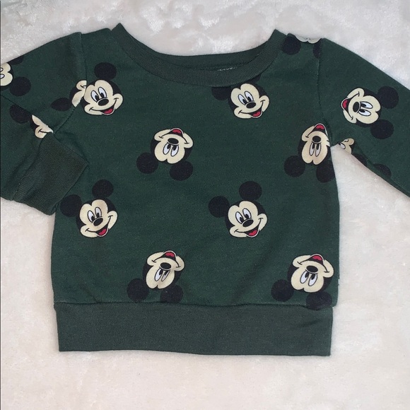Disney Mickey Mouse Dark Green 2 pc. Jogger Set 3-6M - Picture 3 of 9